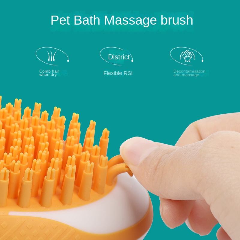 Dog Cat Bath Brush 2-in-1 Pet SPA Massage Comb - My Wellness Warehouse