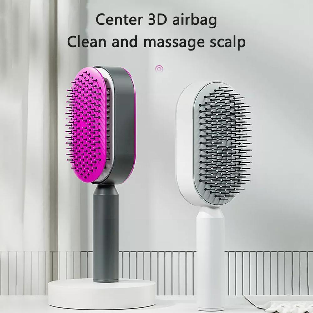 Self Cleaning Women Scalp Massage Hair Brush - My Wellness Warehouse