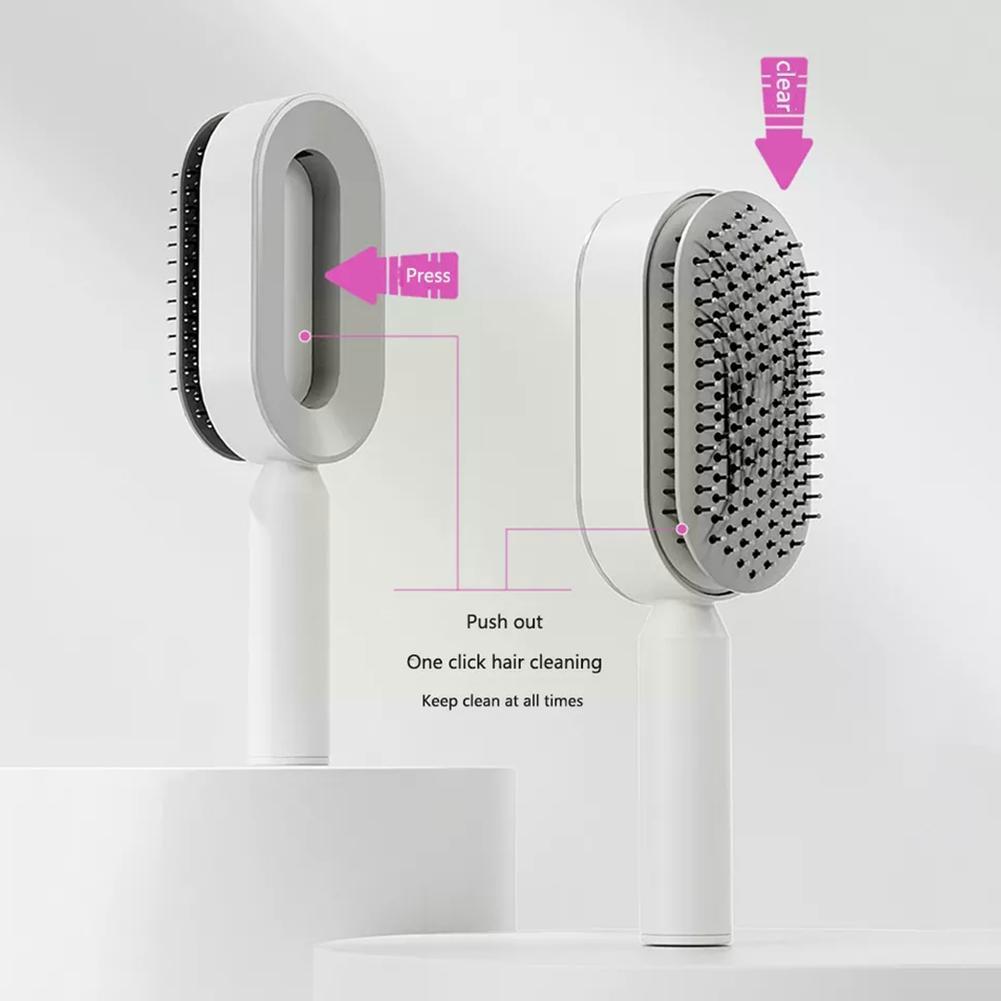 Self Cleaning Women Scalp Massage Hair Brush - My Wellness Warehouse