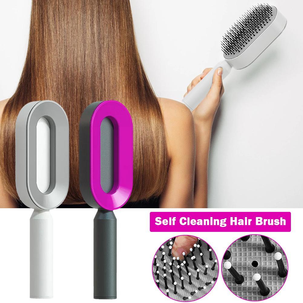 Self Cleaning Women Scalp Massage Hair Brush - My Wellness Warehouse