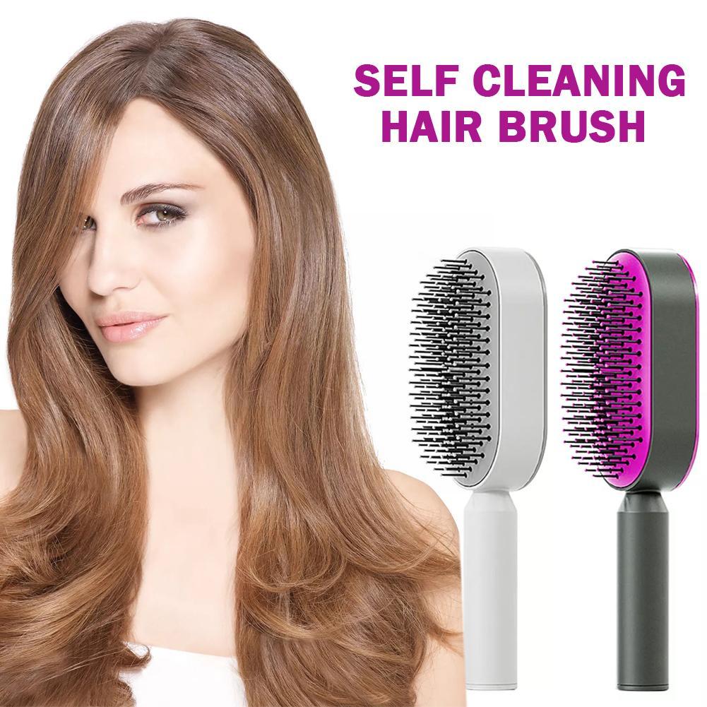 Self Cleaning Women Scalp Massage Hair Brush - My Wellness Warehouse