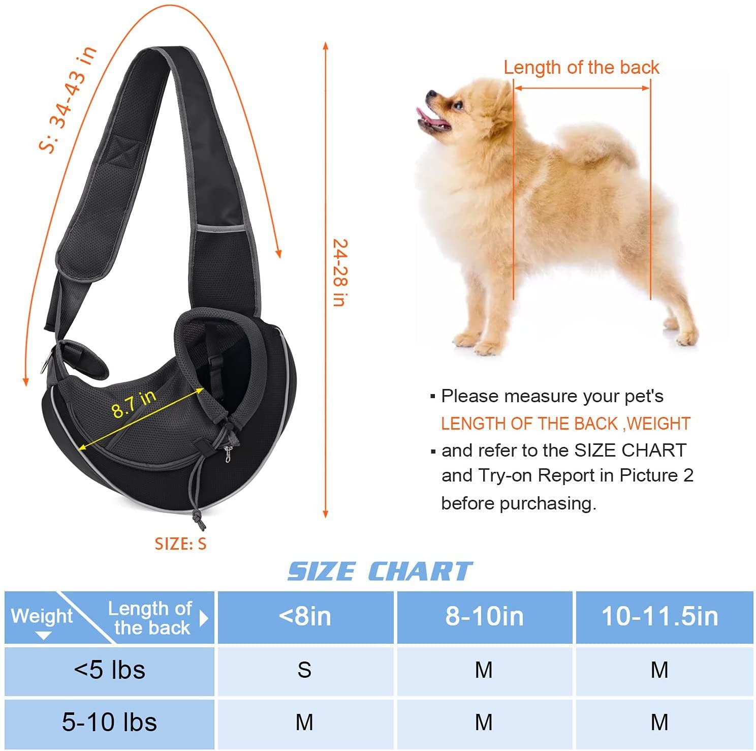 Portable Crossbody Outdoor Pets Carrying Bag